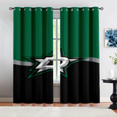 Dallas Stars Hockey League Blackout Curtains Drapes For Window Treatment Set